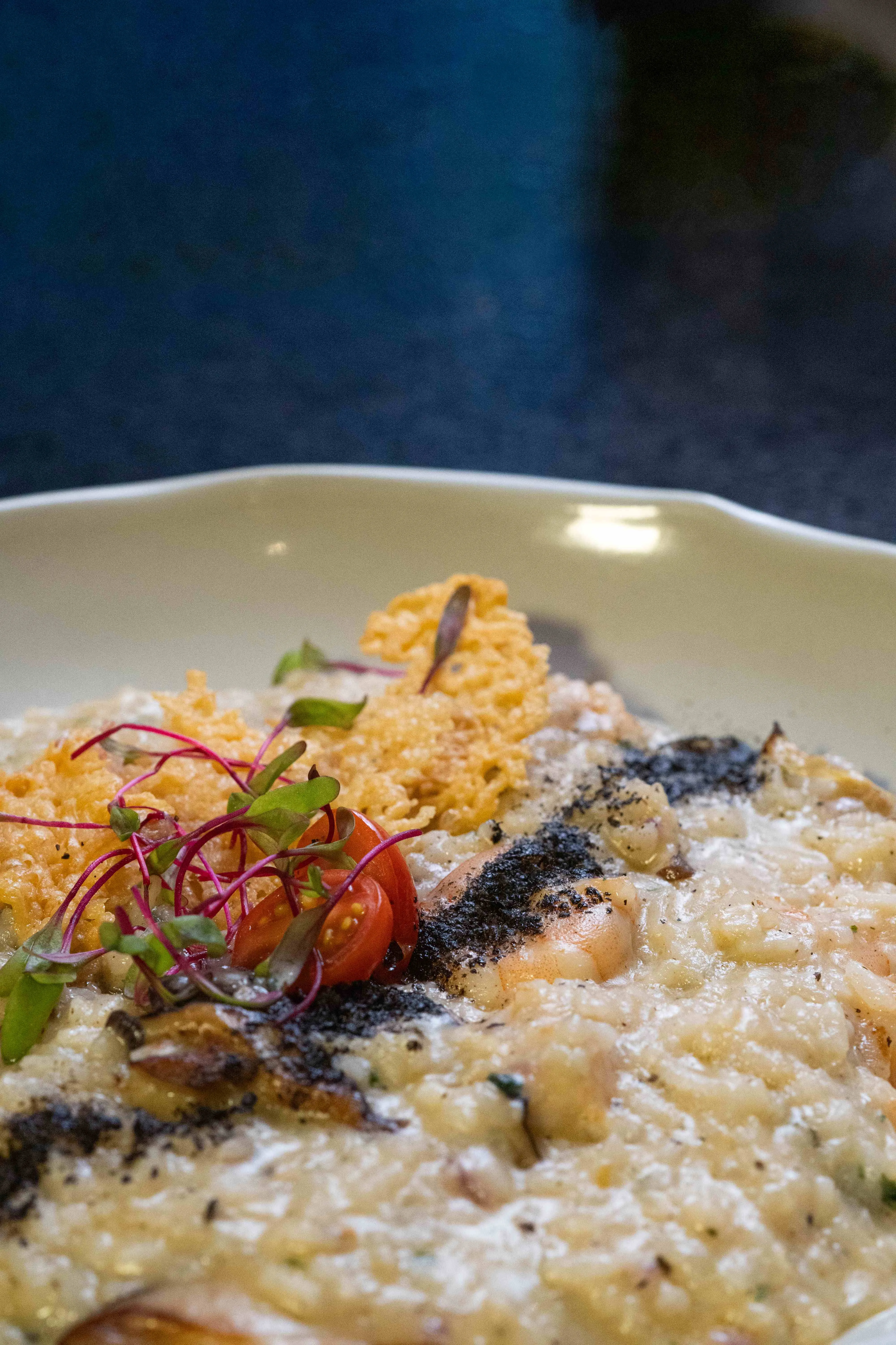 Risoto de camarão trufado do Menu Executivo